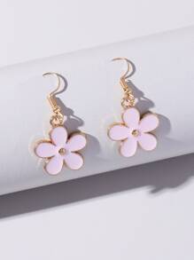 Pendientes con flor - Rosa - Ver 2