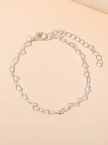 心形細節手鐲 - 銀色 - 查看 1