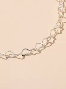 心形細節手鐲 - 銀色 - 查看 2