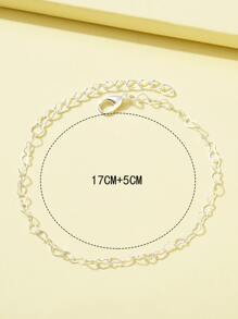 心形細節手鐲 - 銀色 - 查看 3