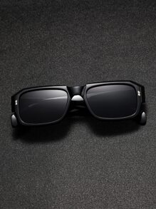 1 Pieza Gafas vintage de plástico con diseño geométrico para hombres, accesorio de moda clásica para vacaciones tropicales en la playa, regalo, actividades casuales al aire libre, golf, fotografía callejera, juguetes de playa para vacaciones de verano, al aire libre, viajes.