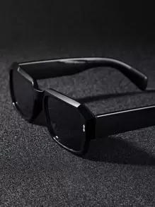 1 Pieza Gafas vintage de plástico con diseño geométrico para hombres, accesorio de moda clásica para vacaciones tropicales en la playa, regalo, actividades casuales al aire libre, golf, fotografía callejera, juguetes de playa para vacaciones de verano, al aire libre, viajes.