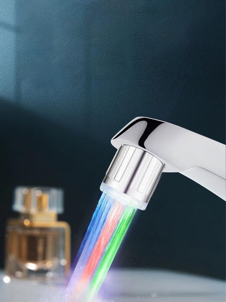LED Faucet Light, Colorful Flashing Atmosphere Lamp, No Battery Needed, Dual Use For Kitchen & Bathroom, Color Changing Bubble Style Sink Faucet, Water-Powered Home Decor, Perfect For Bars - Multicolor - View 1