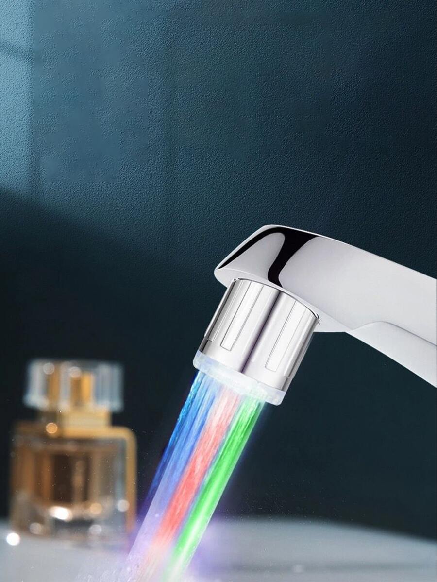 Đèn vòi LED, đèn nhấp nháy nhiều màu, không cần pin, sử dụng kép cho nhà bếp và phòng tắm, vòi chậu rửa kiểu bong bóng đổi màu, đồ trang trí nhà dùng nước, hoàn hảo cho quán bar