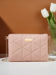 Borsa quadrata trapuntata con catena e dettaglio in metallo, pochette minimalista, classica, piccola borsa originale, borsa quadrata da donna, donna, amante, per scuola, viaggio, borsa da palestra, ballo di fine anno, lavoro e ufficio, festa, fine settimana e vacanze, matrimonio, pernottamento, accessori essenziali per le vacanze di viaggio, spiaggia grande, borsa da sposa