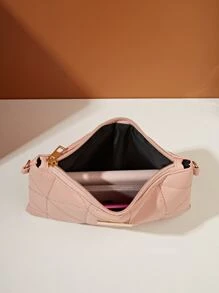 Borsa quadrata trapuntata con catena e dettaglio in metallo, pochette minimalista, classica, piccola borsa originale, borsa quadrata da donna, donna, amante, per scuola, viaggio, borsa da palestra, ballo di fine anno, lavoro e ufficio, festa, fine settimana e vacanze, matrimonio, pernottamento, accessori essenziali per le vacanze di viaggio, spiaggia grande, borsa da sposa