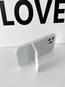 Funda de celular transparente con invisible Soporte para teléfono - Blanco - Ver 1