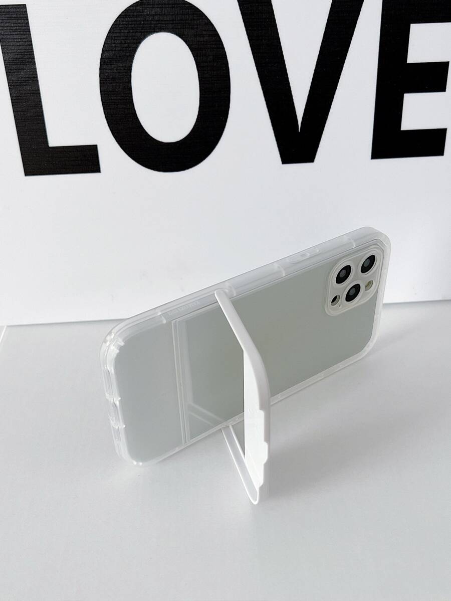 Funda de celular transparente con invisible Soporte para teléfono - Blanco - Ver 1