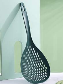 1pc Large Long Handle Colander Spoon,  Heat Resistance Noodle Strainer, Noodle Scoop, Kitchen Strainer