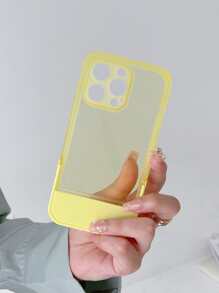 Vỏ đựng điện thoại trong suốt với giá đỡ điện thoại vô hình - Màu vàng - Xem 2