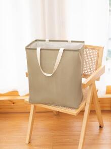 1pc Foldable Plain Laundry Hamper - Ginger - View 1