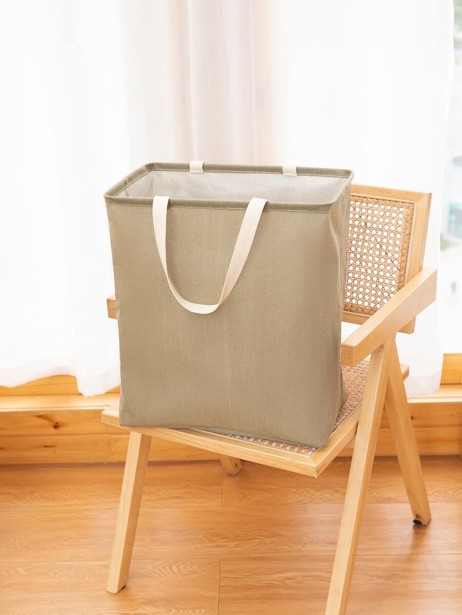1pc Foldable Plain Laundry Hamper - Ginger - View 1