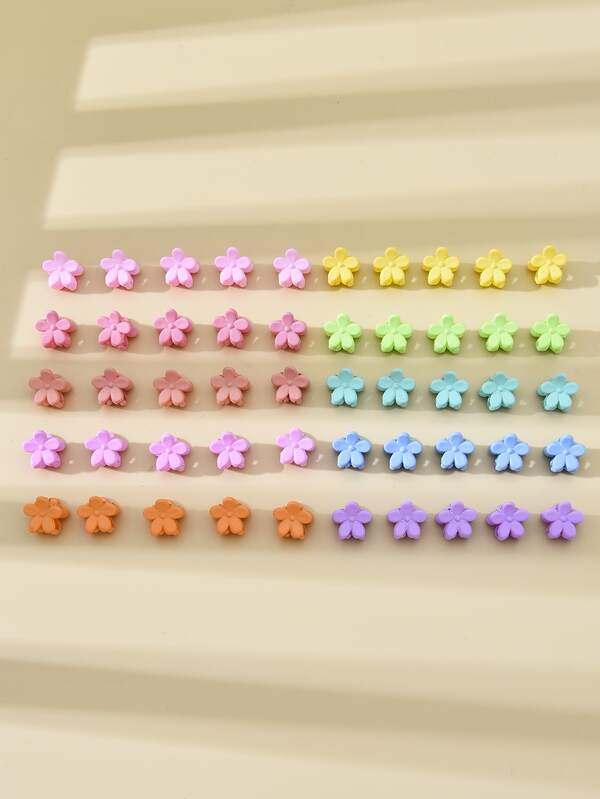 50入組花朵設計髮爪