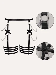 Plus Chain Detail Bow Front Harness Garter