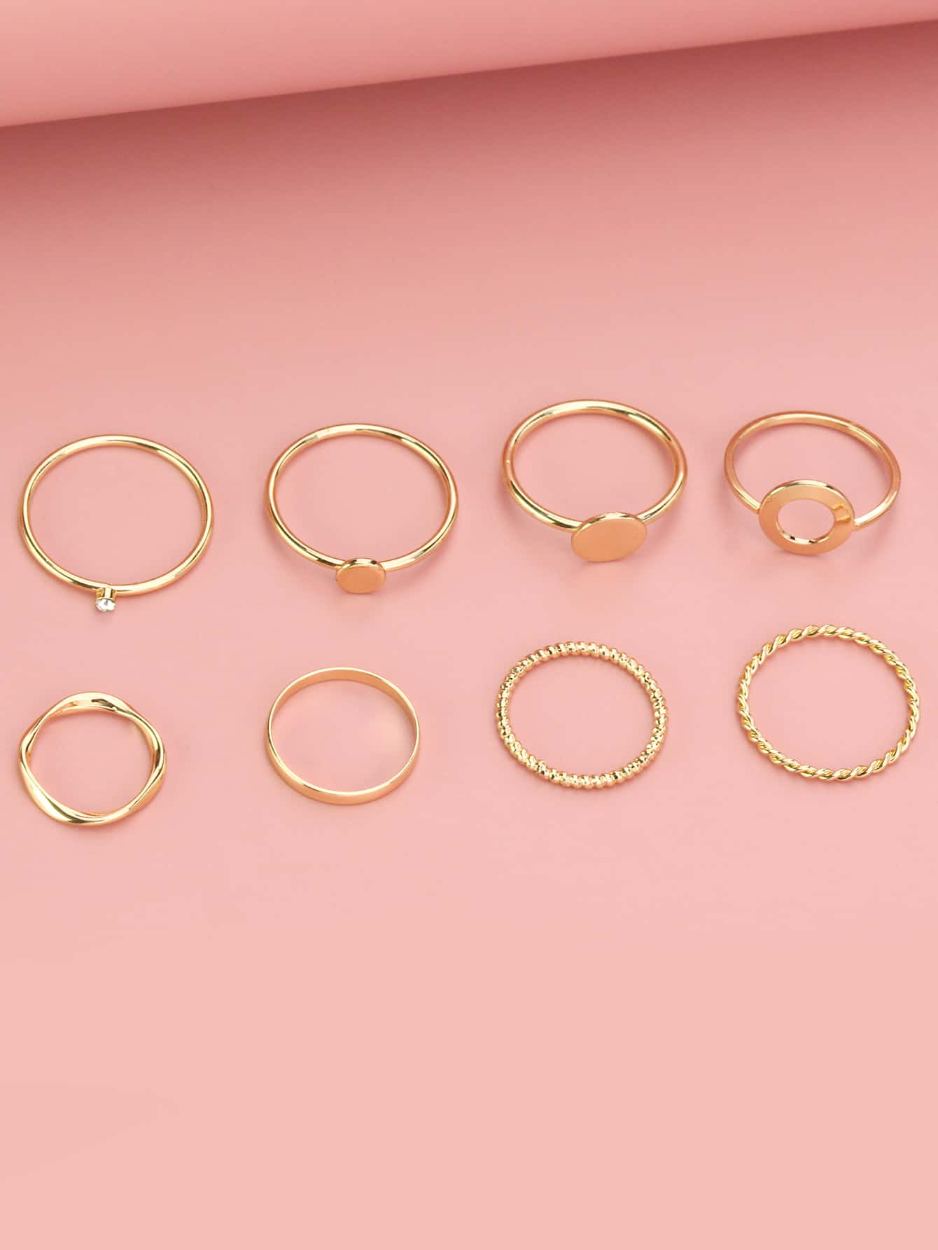 8 chiếc Rhinestone & Vòng trang trí tròn