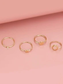 8 chiếc Rhinestone & Vòng trang trí tròn - Vàng - Xem 4