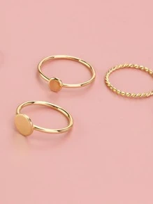 8 chiếc Rhinestone & Vòng trang trí tròn - Vàng - Xem 5