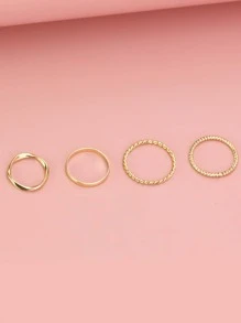 8 chiếc Rhinestone & Vòng trang trí tròn - Vàng - Xem 6