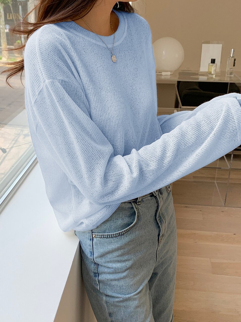 Solid Drop Shoulder Tee