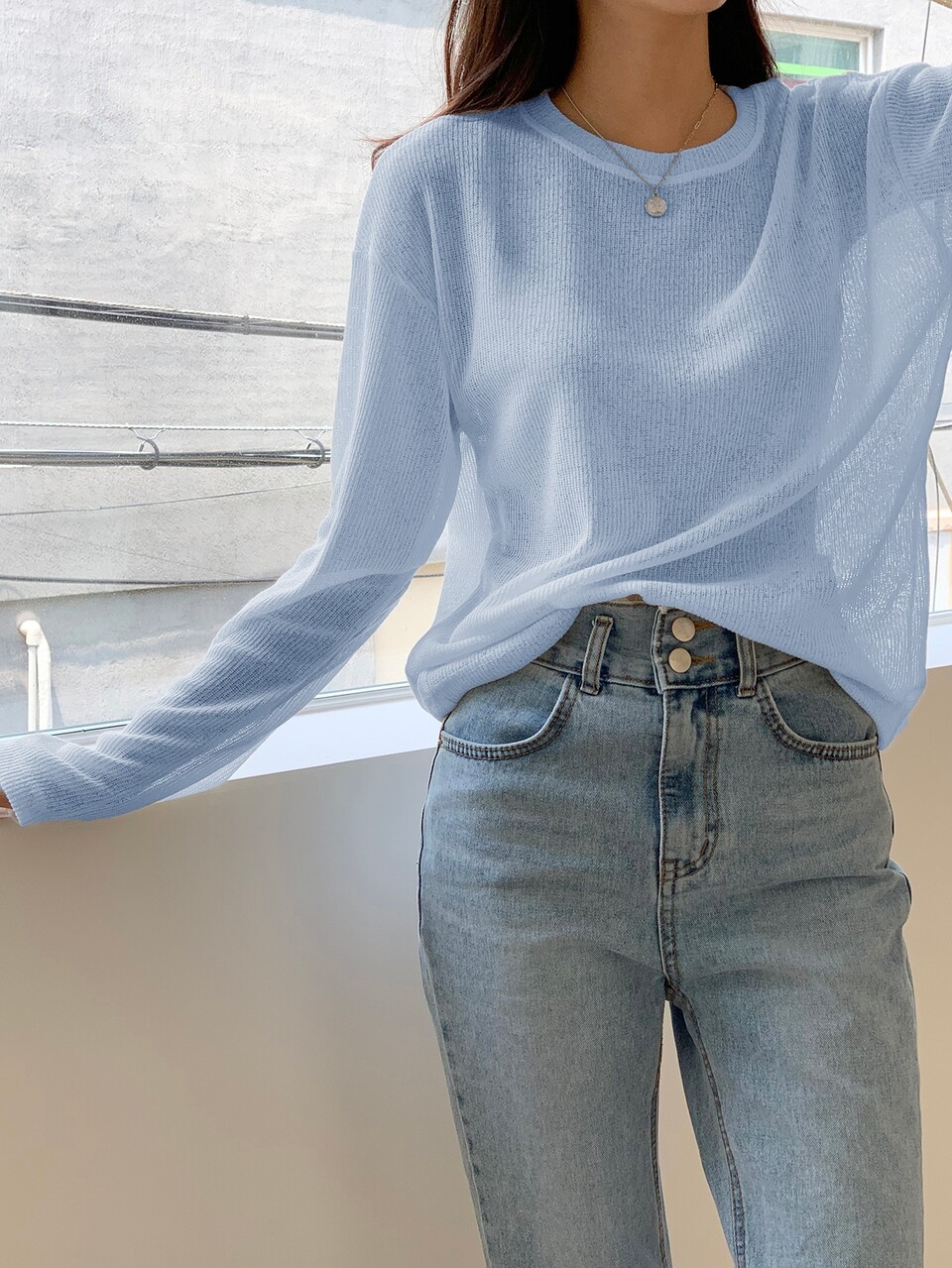 Solid Drop Shoulder Tee