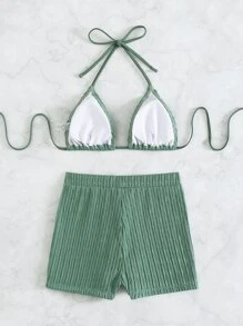 Schiffy Tie Back Halter Triangle Bikini