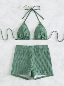 Schiffy Tie Back Halter Triangle Bikini