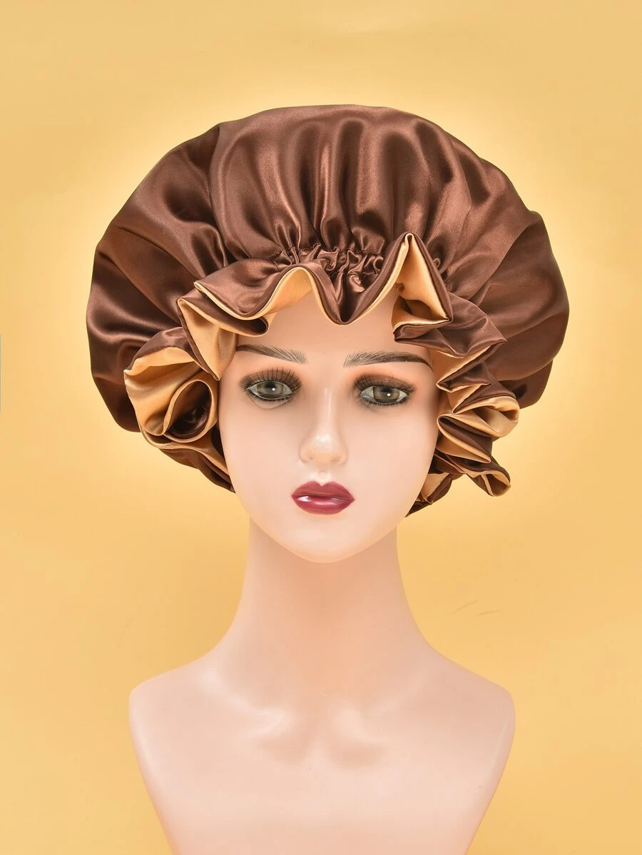 Mũ trùm tóc satin - Cà phê nâu - Xem 1