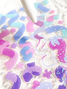 1個 DIYリボン ステッカー - マルチカラー - チェックする 5