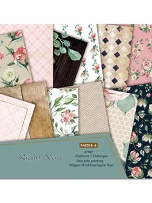 24 piezas Papel material con patrón mixto al azar - Multicolor - Ver 5