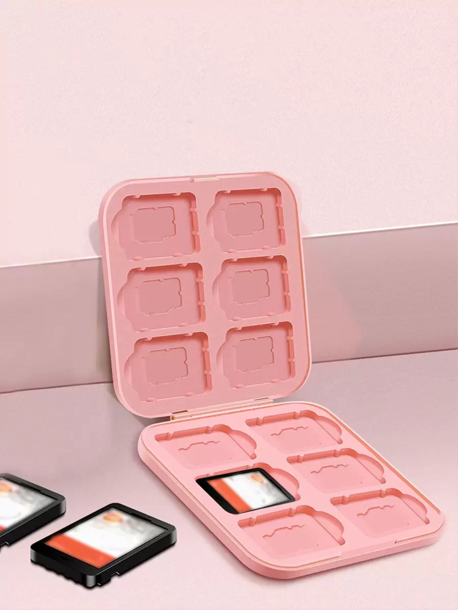 Solid Game Card Case Compatible With Nintendo Switch - Pink - View 1