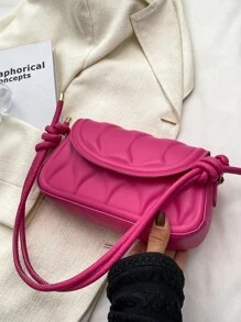 Dập nổi Hình học Đập nhẹ Cái túi - Màu Hồng Tươi - Xem 5