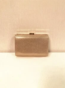 閃閃發光，閃亮迷人，優雅，精緻迷你金屬夾頂盒包，完美新娘錢包，適合婚禮、舞會和派對活動晚宴包，派對女孩晚宴包，女士，適合女性，適合派對、婚禮、舞會、晚餐/宴會, 雞尾酒 送給女性的最佳禮物 - 玫瑰金 - 查看 3