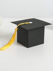 5pcs Graduation Hat Shaped Gift Box, Paper Gift Wrapping Box For Graduation Party - Multicolor - View 2