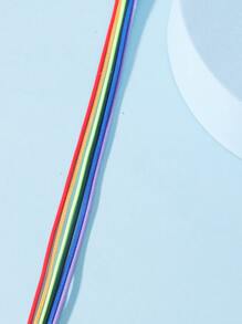時尚流行男士LGBT撞色手鍊，適合珠寶禮物和時尚外觀 - 彩色 - 查看 3