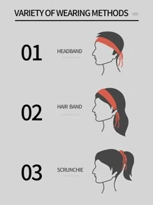 Banda de pelo deportivo - Negro - Ver 5