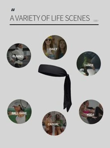 Banda de pelo deportivo - Negro - Ver 7