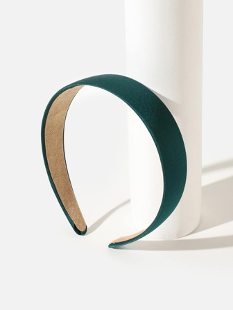 1 pieza Diadema ancha de unicolor brillante estilo macaron (3cm) con superficie brillante, casual, diadema, aro para el cabello, diadema para el hogar, cuidado de la piel, accesorios para el cabello