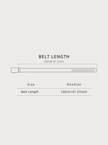 Men Rhinestone & Crown Decor Metal Buckle Belt Boho - Black - View 5