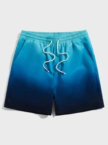 Manfinity VCAY Bóng Eo dây rút Quần short - Màu xanh lam - Xem 5