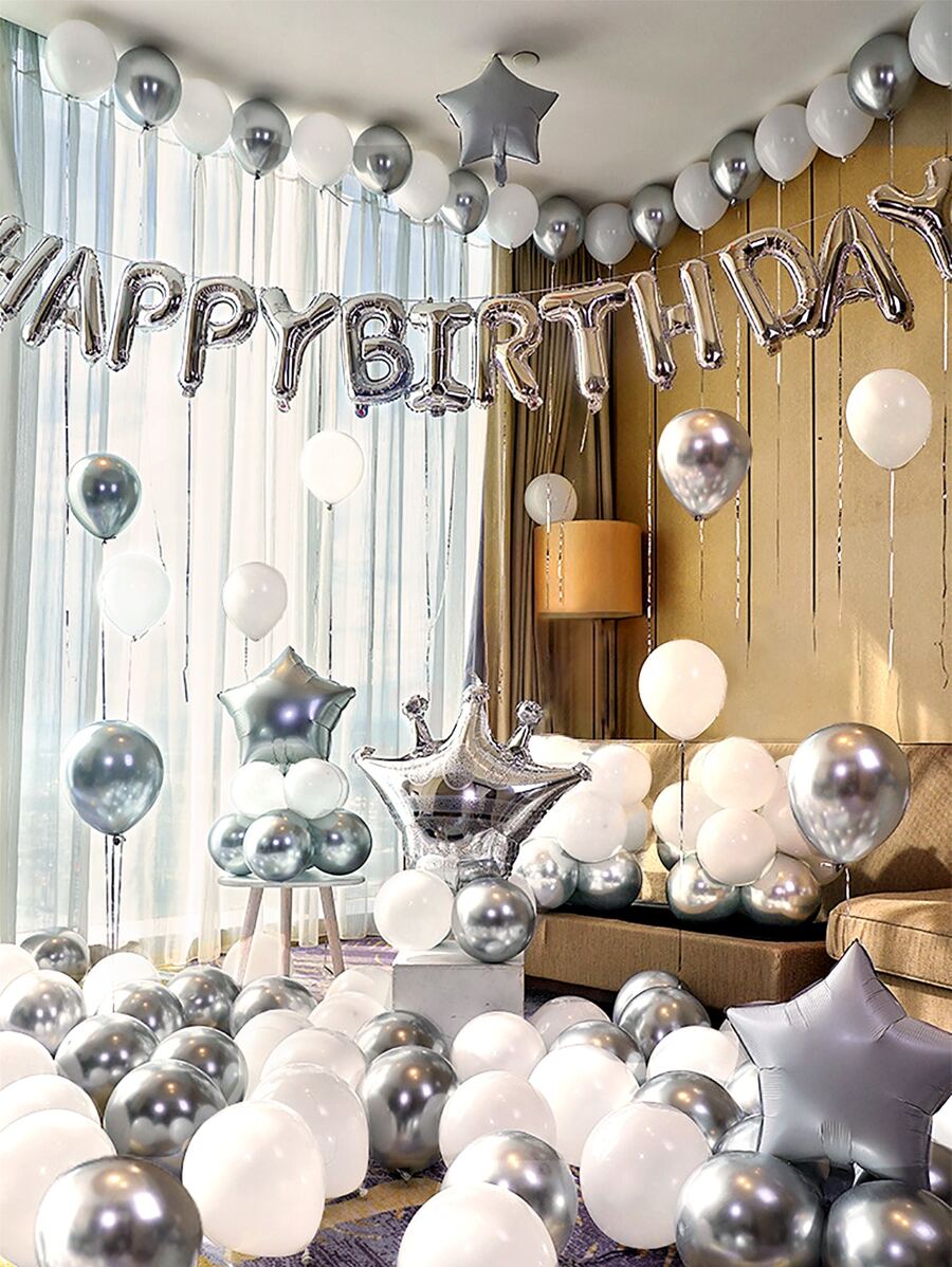 64入組生日派對裝飾氣球套裝 - 彩色 - 查看 1