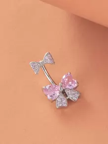 Rhinestone Nơ Trang Trí Rốn Bụng Nhẫn Unisex Thép Không Gỉ Pha Lê Punk Xuyên-Món Quà Trang Sức Cơ Thể Thời Trang Cho Bất Kỳ Dịp Nào - Nhiều màu - Xem 1