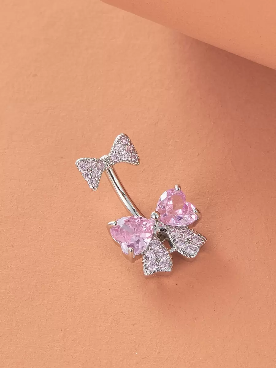 Rhinestone Nơ Trang Trí Rốn Bụng Nhẫn Unisex Thép Không Gỉ Pha Lê Punk Xuyên-Món Quà Trang Sức Cơ Thể Thời Trang Cho Bất Kỳ Dịp Nào - Nhiều màu - Xem 1