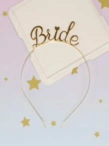 1pc Wedding Party Hair Hoop - Gold - View 1