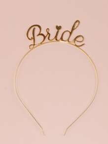 1pc Wedding Party Hair Hoop - Gold - View 2