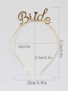 1pc Wedding Party Hair Hoop - Gold - View 3