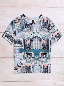 SHEIN LUNE Áo thun nữ Slogan Tất cả trên in Giải trí - Nhiều màu - Xem 3