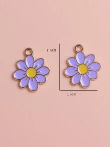 20入組極簡金屬質感雛菊形狀DIY首飾吊墜適用於項鍊,手環,耳環製作