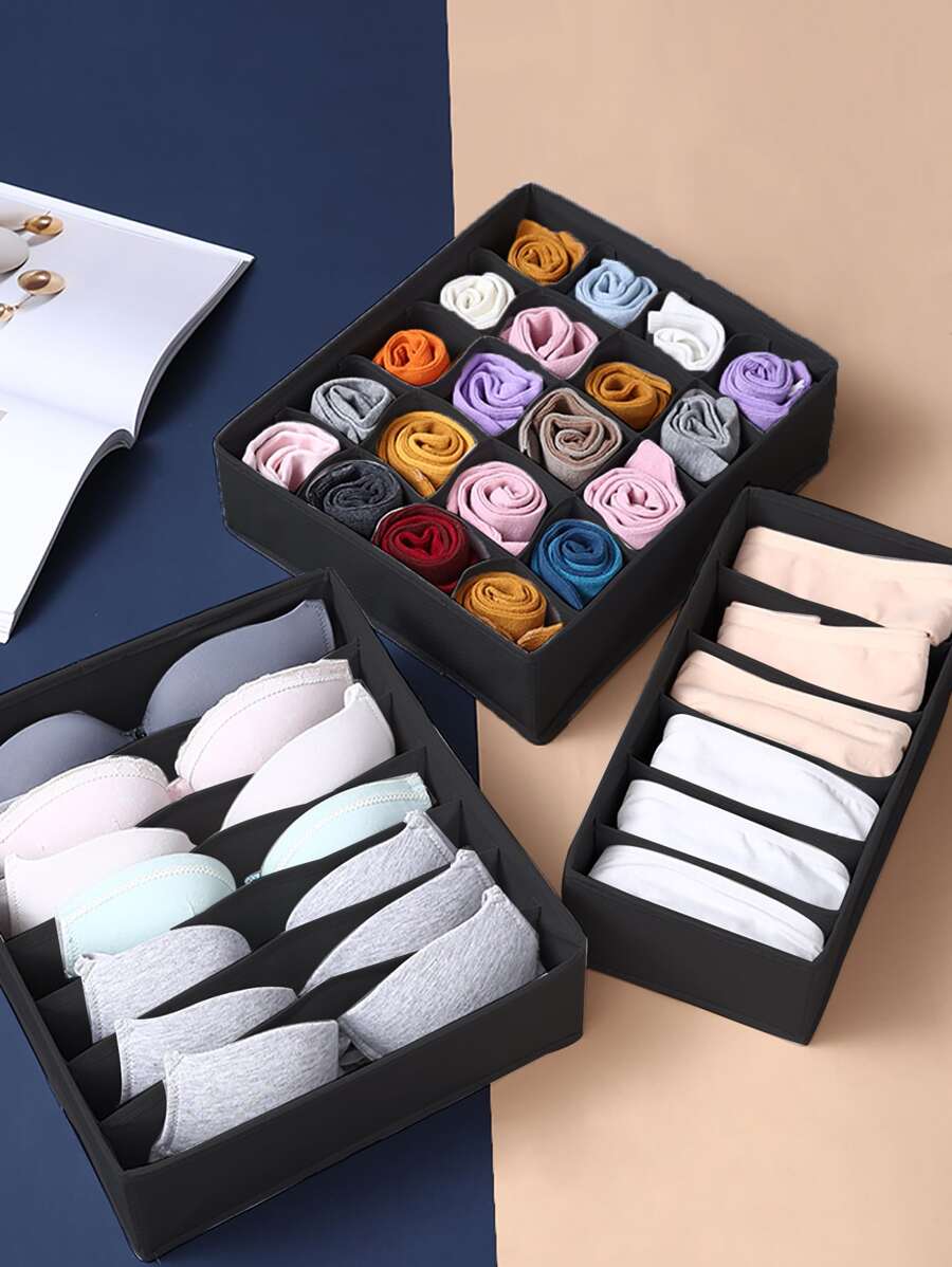 1 hộp đựng đồ lót, tủ quần áo gia dụng đơn giản và hộp đựng ngăn kéo đựng đồ lót, tất, áo ngực và quần lót, đồ trang trí, trang trí lễ hội, trang trí phòng, trang trí nhà, trang trí phòng ngủ, quần váy, giày dép, quần jean, bốt, váy, phòng ngủ, đồ tổ chức, đồ lưu trữ tại nhà, áo phông trắng nữ, quần đen nữ, quần áo mùa đông cho nữ, váy, - màu đen - Xem 1