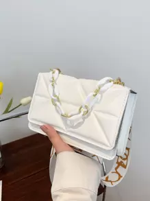 Lightweight,Business Casual Ladies stylish minimalist design embossed mini plaid flap square bag quilted hand bag For Teen Girls Women College Students,Rookies & White-collar Workers Perfect for Office,College,Work ,Business,Commute,Outdoors, Travel, Outings