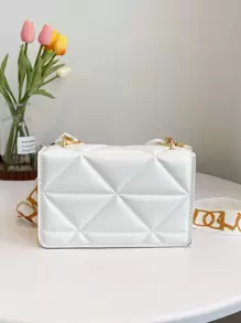 Lightweight,Business Casual Ladies stylish minimalist design embossed mini plaid flap square bag quilted hand bag For Teen Girls Women College Students,Rookies & White-collar Workers Perfect for Office,College,Work ,Business,Commute,Outdoors, Travel, Outings